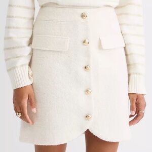 Boucle Button Mini Skirt
